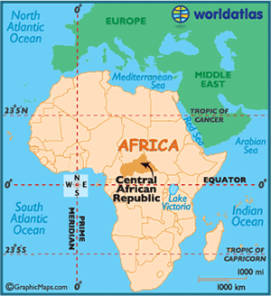 CENTRAL AFRICAN REPUBLIC MAP
